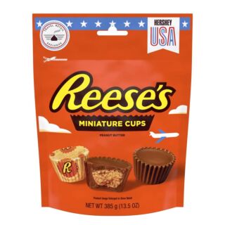Reese's Milk Chocolate Peanut Butter Cups Miniatures Candy Pouch 385G