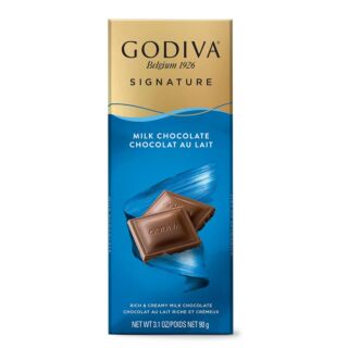 Godiva Signature Milk Chocolate Rich & Creamy Belgium Bar 90G
