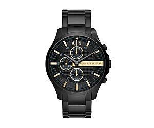ARMANI EXCHANGE STAINLESS STEEL ANALOG BLACK DIAL MEN'S WATCH - AX2164 1PC